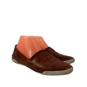 Frye Melanie Brown Leather Women's Slip On Shoes